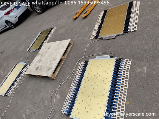 Sistema di pesatura digitale statico dinamico portatile dell'asse di un'auto Peso pad ruota Peso 80 tonnellate