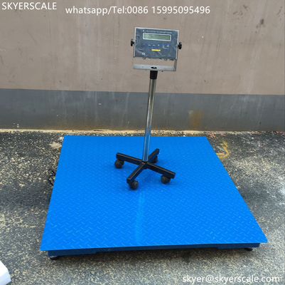 1.2x1.2m Piattaforma di filo di 2 tonnellate per macchine Scala di pesatura digitale industriale con display tipo A12