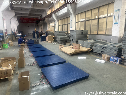 Scala industriale 2000 kg Scale da terra per piattaforme con fascia di taglio in acciaio in lega resistente SQB Cella di carico