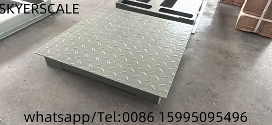 Scala di pesatura per pavimenti in piattaforma in acciaio al carbonio 1.22x1.22m 3t con indicatore di pesatura XK315A1X