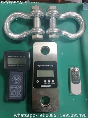 Cello di carico di tensione digitale senza fili LCD Dinamometro gru scala Cello di carico 10 tonnellate