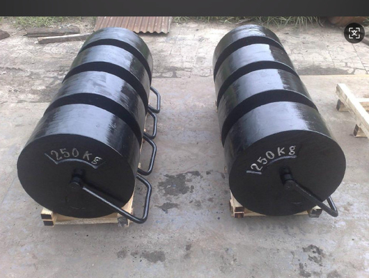 OIML Standard Stackable 250kg M1 Pesi di prova di ferro fuso Pesi di taratura per gru