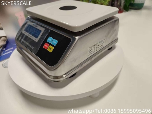15 kg di acciaio inossidabile scala elettronica di peso digitale impermeabile IP68