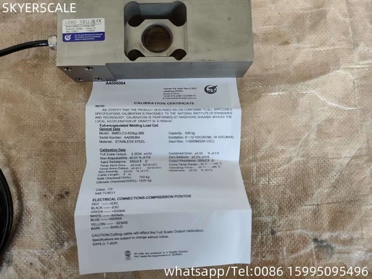 BM6G 500kg Cella di carico ZEMIC Sensore a singolo punto OIML Approved for Electronic Weighing Scale