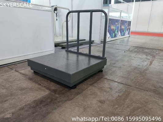 Acciaio al carbonio digitale 500x500mm 300kg Scala di piattaforma con piastra di controllo e corrimano